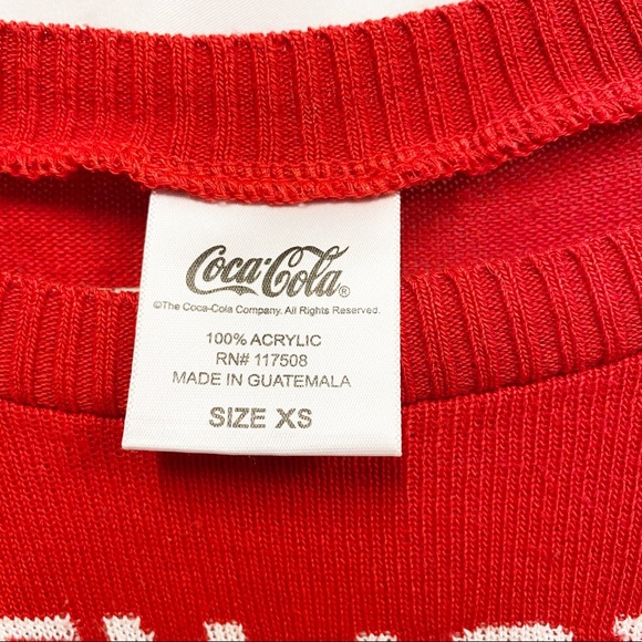 •SOLD• Red Coca Cola Crew Neck Sweater - Picture 2 of 6